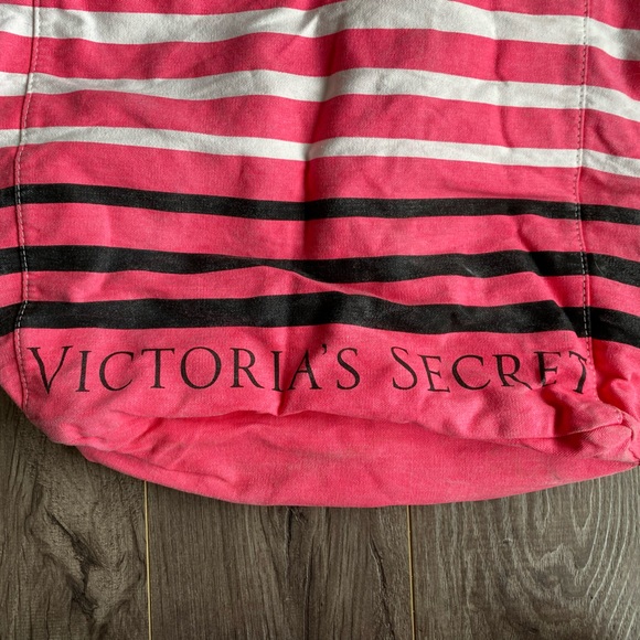Victoria’s Secret pink, white and black beach bag tote - Picture 2 of 11